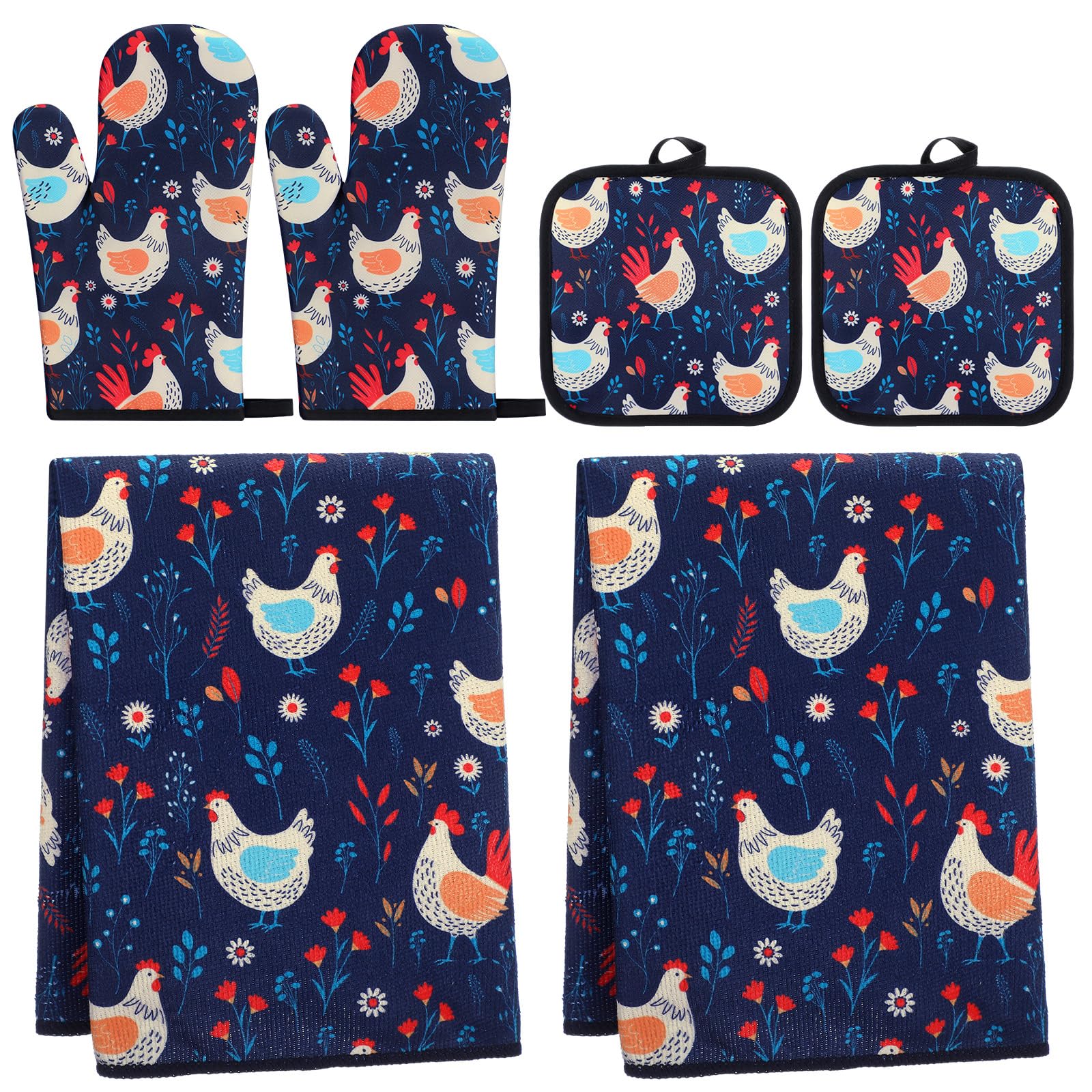 Cadeaux pour les amateurs de poulet avec gants de four amusants pour maman et propriétaire