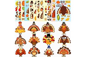Thanksgiving Make-A-Turkey Stickers Sheets