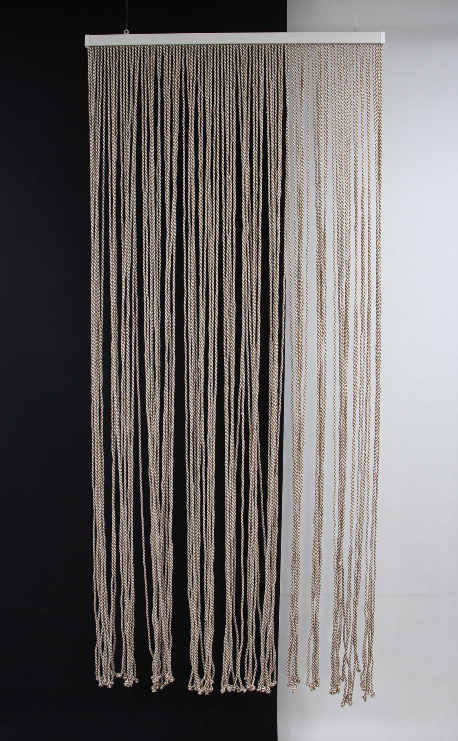 FRANK FLECHTWAREN Türvorhang Rope, 85% Coton, 15% Polyester, Polycotton, PVC-Leiste Maße: GH 200 cm, Breite 90 cm