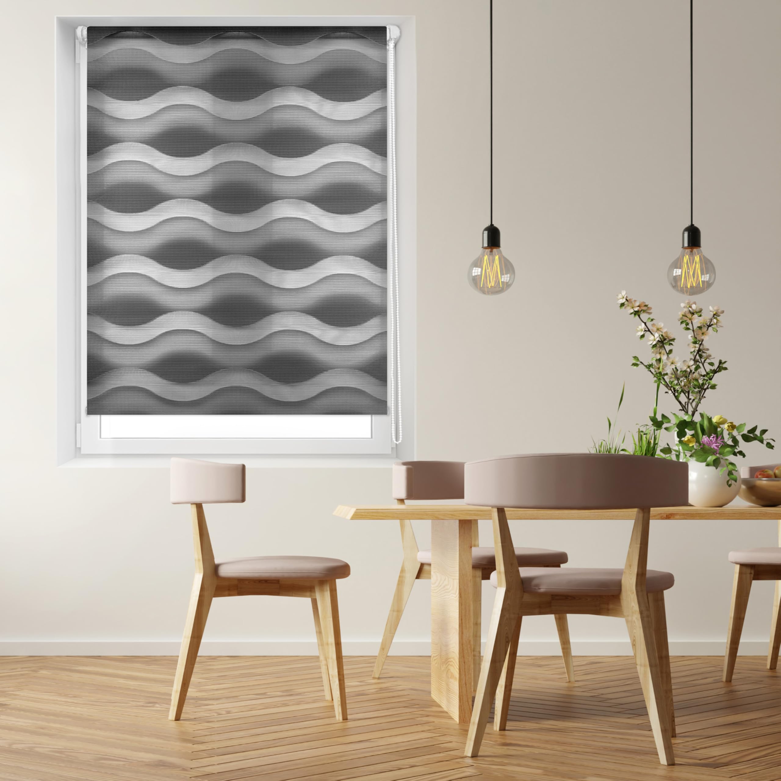 Blindecor - Luna doppelrollo klemmfix ohne bohren - duo rollo klemmfix Anthrazit - 47 x 150 cm (Breite x Länge) Stoffgröße 44 x 145 cm