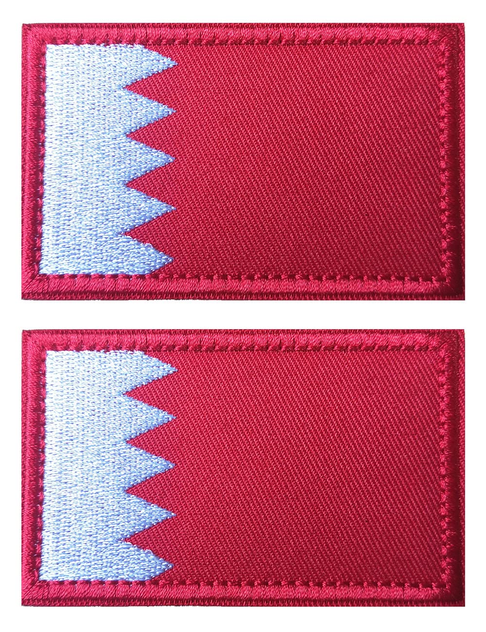 2 parches de la bandera de Bahrein de AliPlus bordado táctico militar moral parche apliques cierre gancho y bucle
