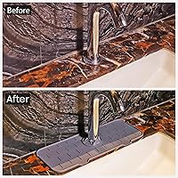 Vista 1 de Sink Faucet Splash Guard Mat, Kitchen Silicone Faucet Handle Drip Catcher Tray, Sink Protectors for Kitchen Sink, Foldable Sink Faucet Water Catcher