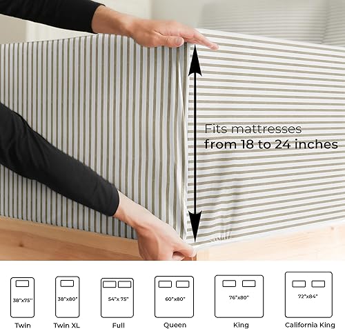 Miniatura 3 de Juego de sábanas extra profundas tamaño California King, sábanas transpirables y refrescantes de 6 piezas, juego de sábanas de lujo para hotel,