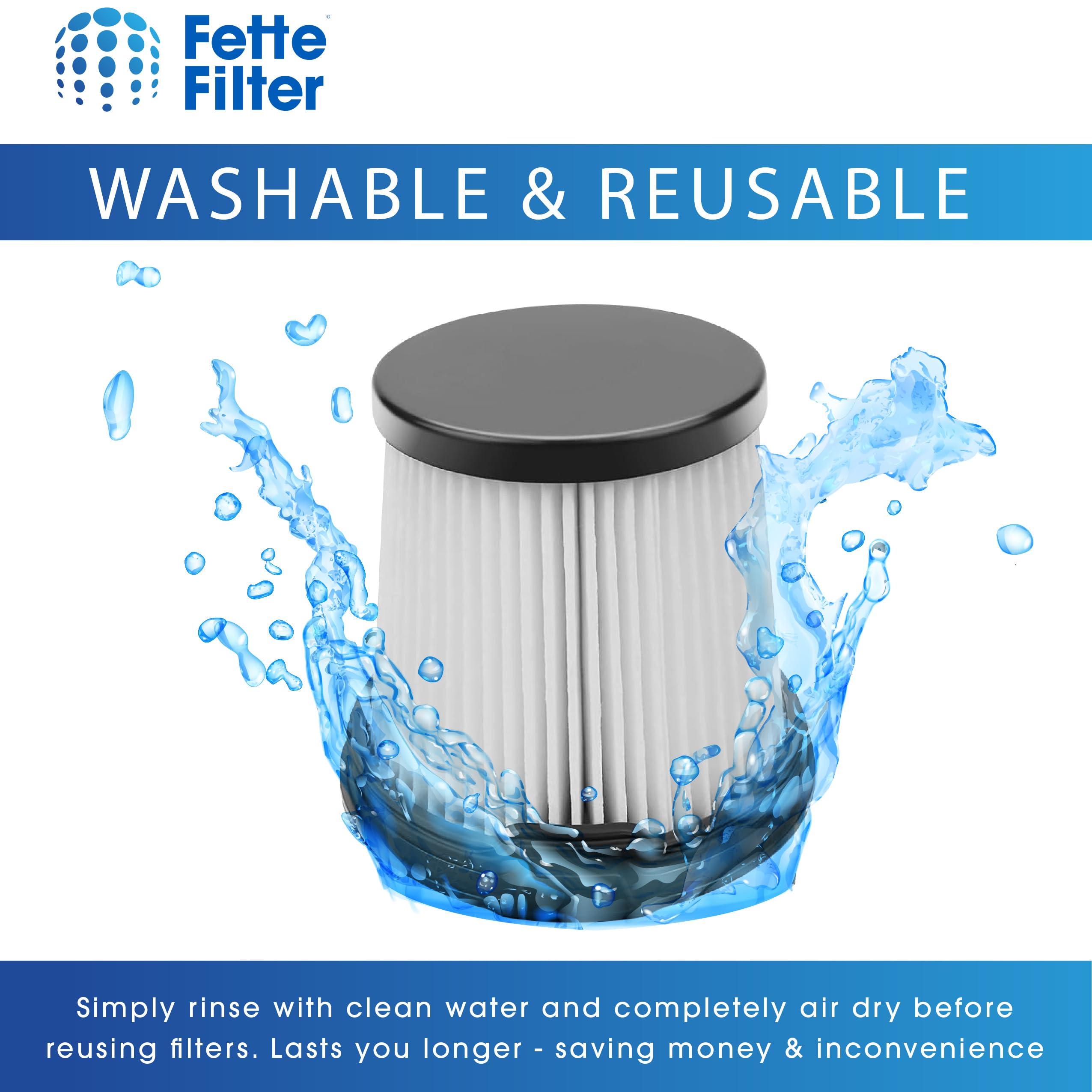 Fette Filter - Filtro Hepa de repuesto XPRFIW1000 compatible con Shark IW1111 Detect Pro Wireless Stick Vacuum Hand Vac Pre-Motor Filter Part # XPRFIW1000 4 unidades.
