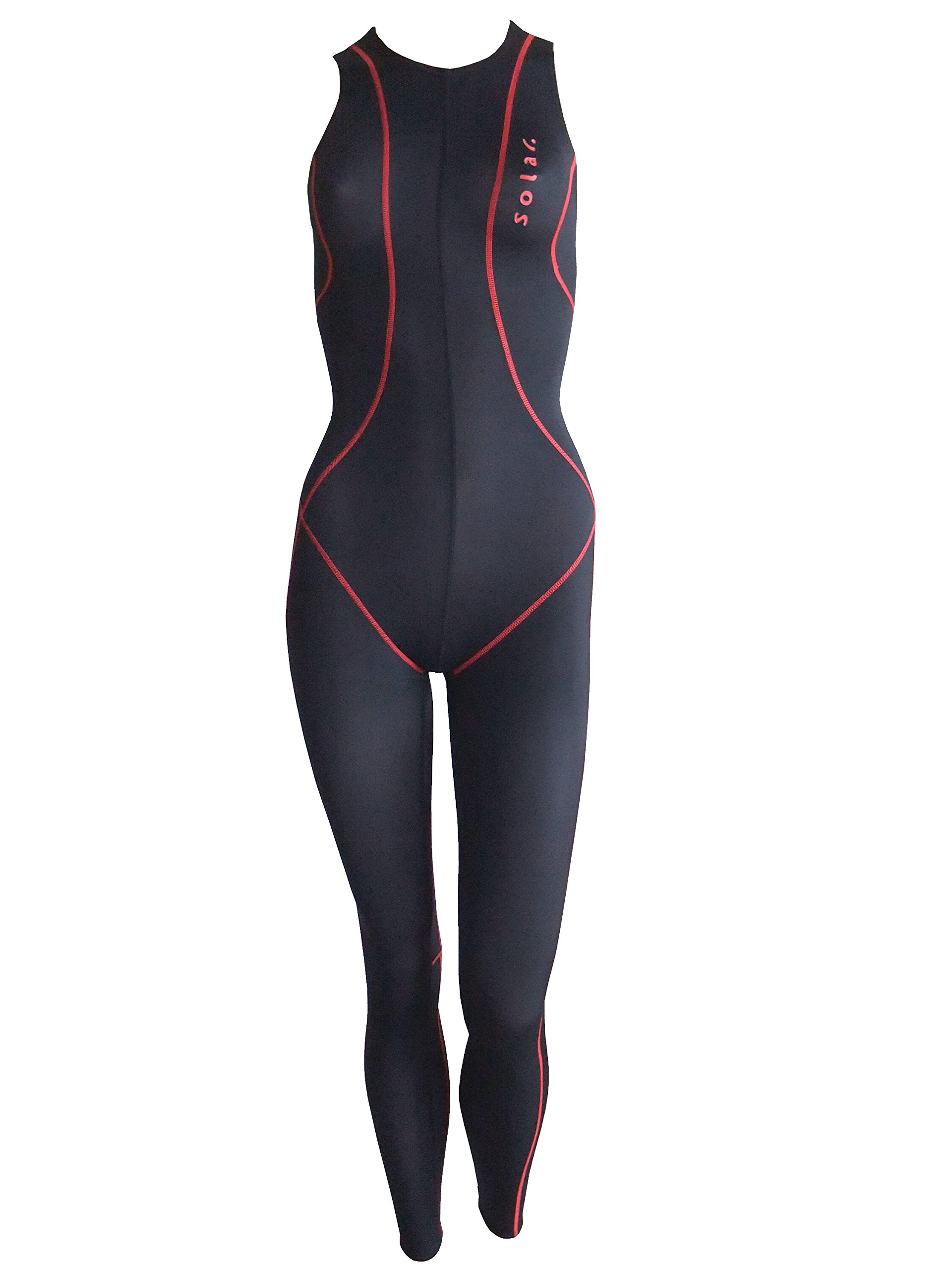Solar Schwimmanzug Legsuit Overall Dry Weave schwarz/rot