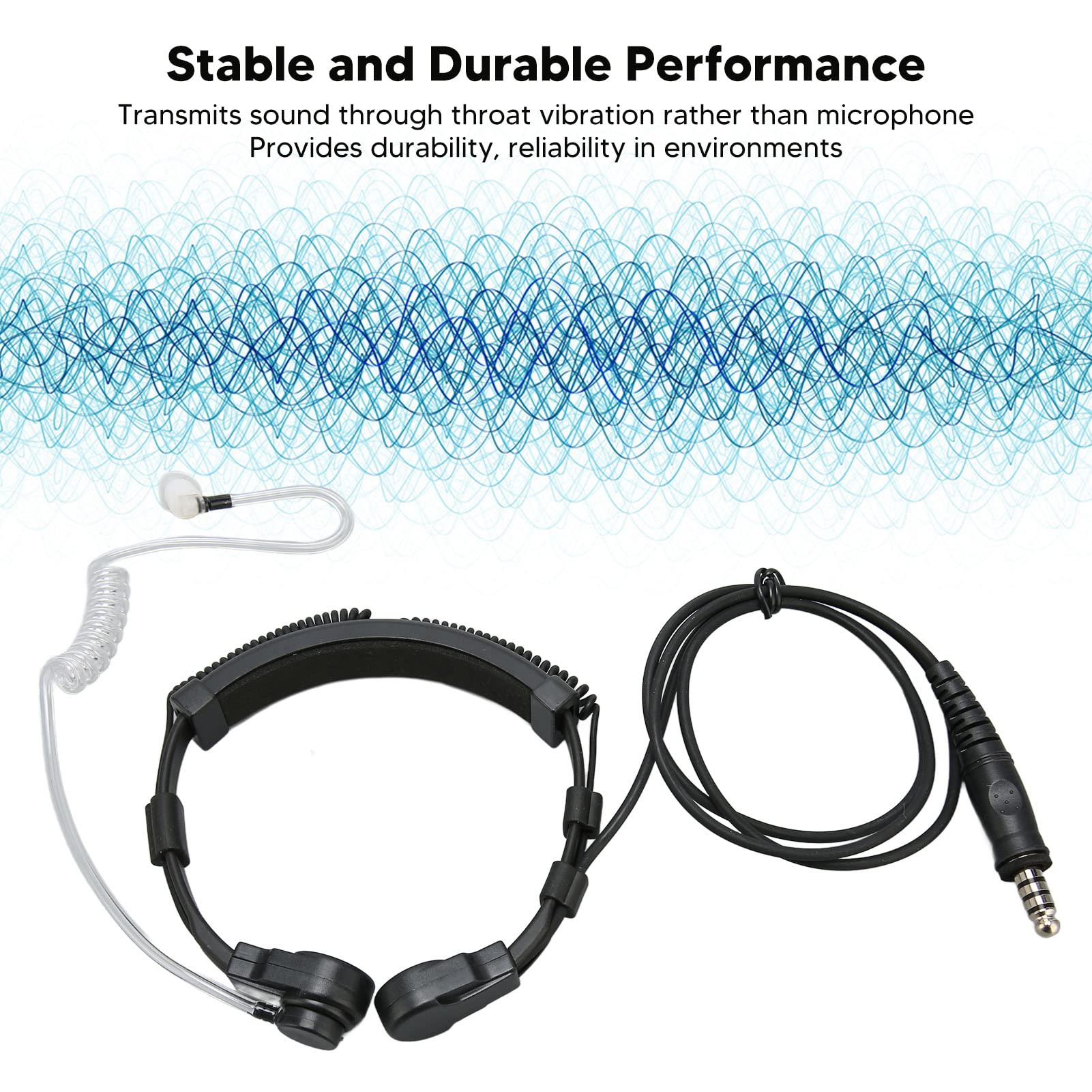 Septpenta Casque Micro Tactique pour Gorge avec U94 PTT pour Xtn600 SV22C SU220 XV2600 XU2600 2 Broches, Oreillette Stable et Fiable pour Le Ski, L'Alpinisme, d'autres Sports Extrêmes
