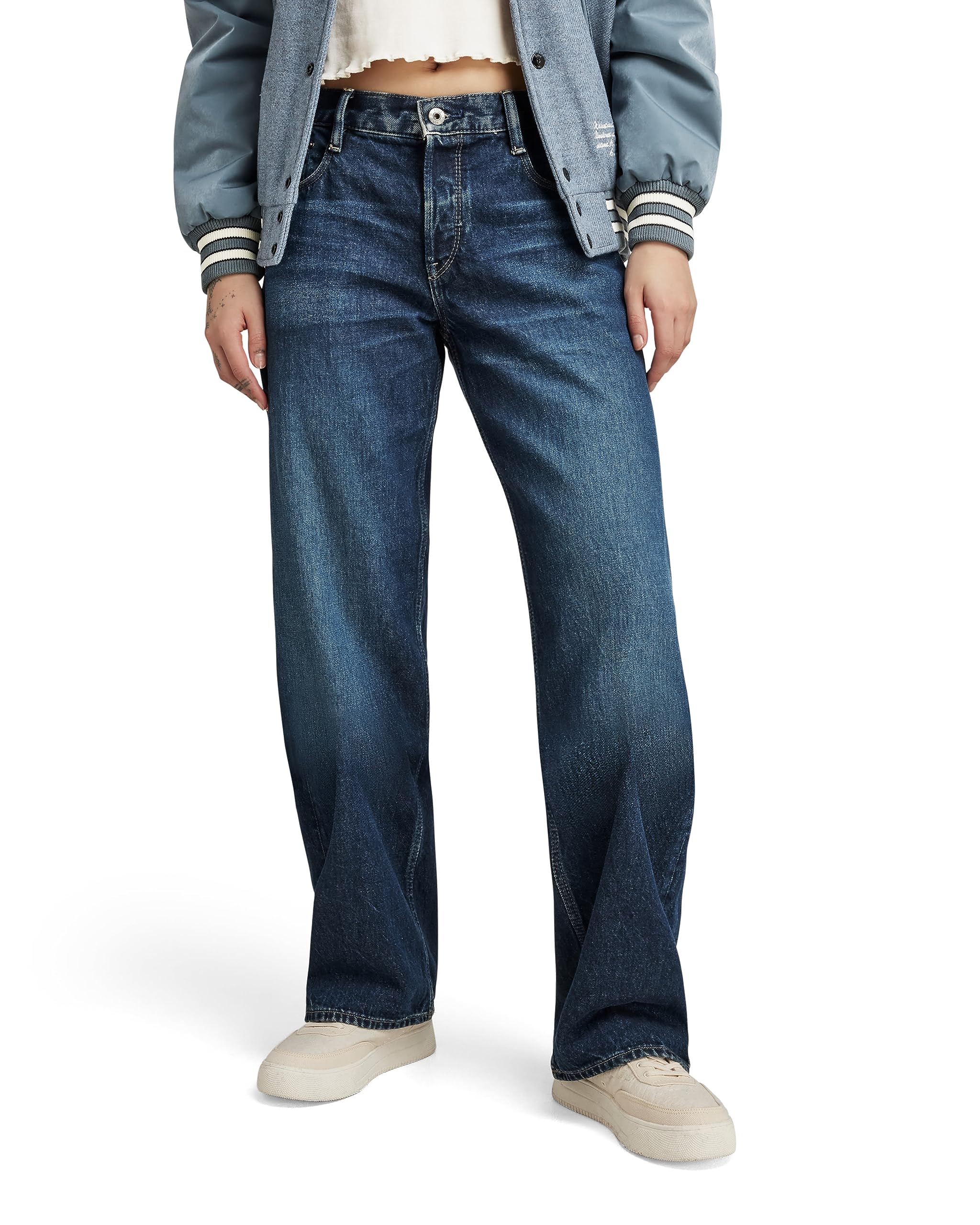 G-Star Women's Judee Loose Low Waist Jeans, Blue (worn in himalayan blue D22889-D317-G122), 27W / 32L