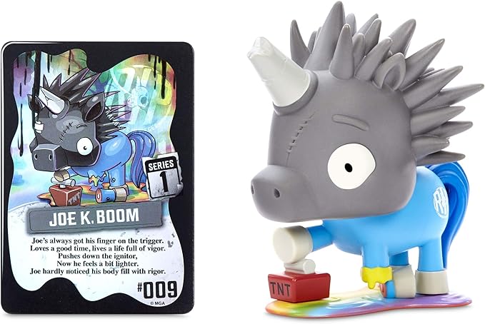 R.I.P. Rainbows In Pieces Gnarly Unicorn - Undead Ned Collectible Vinyl Figure With Trading Card