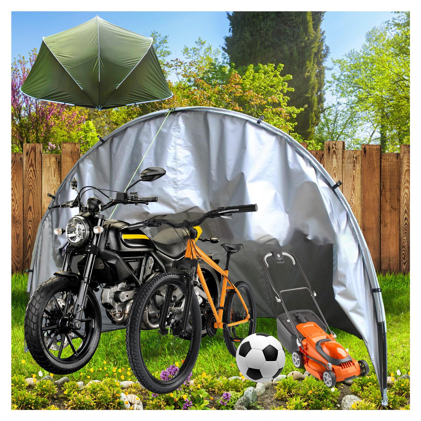 Amazon.co.jp: Eijooahz-ZJ 自転車 テント 折りたたみ可能で収納も簡単