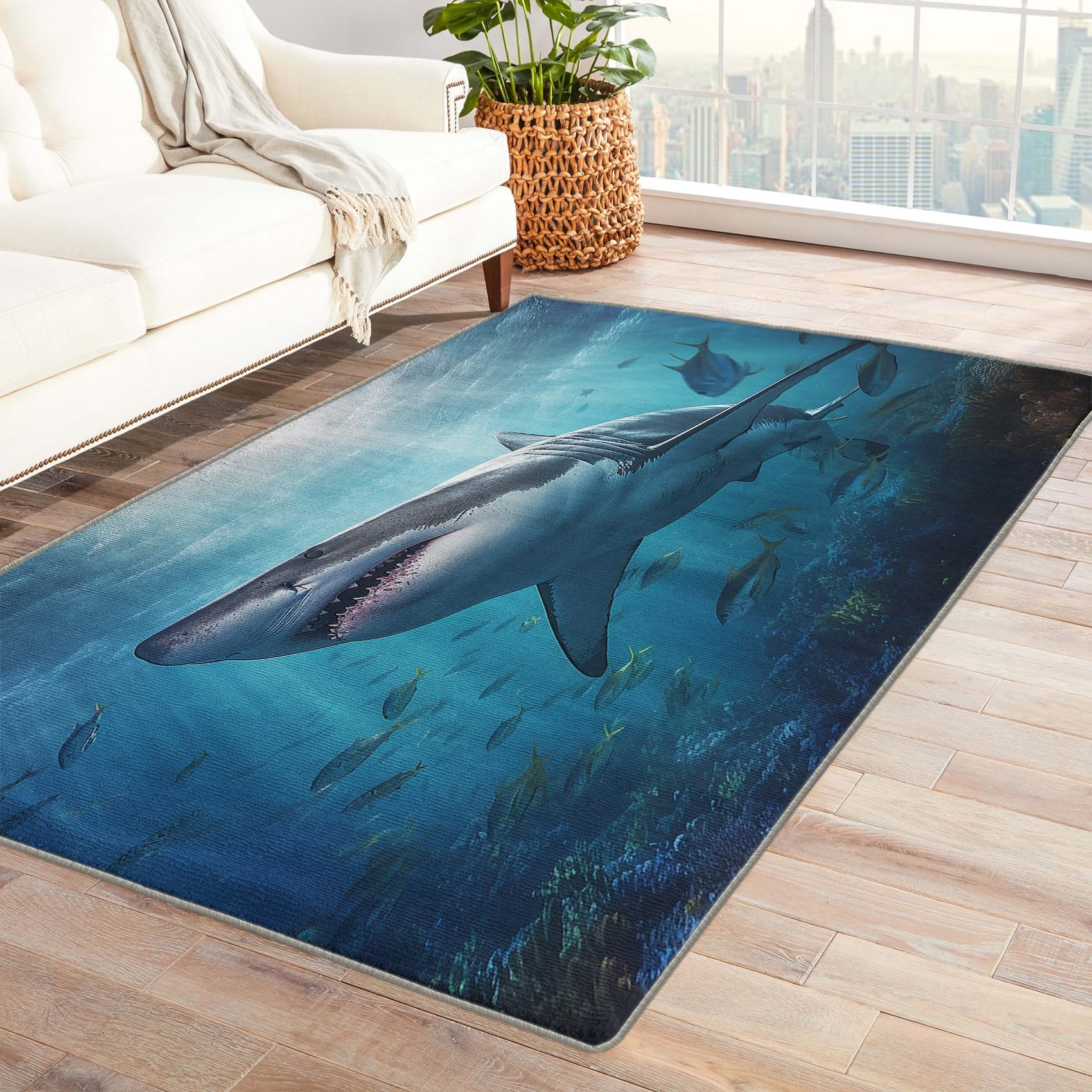 Amazon.com: Shark Rug & Home Decor - 5x8 Rug, Ocean Rugs for