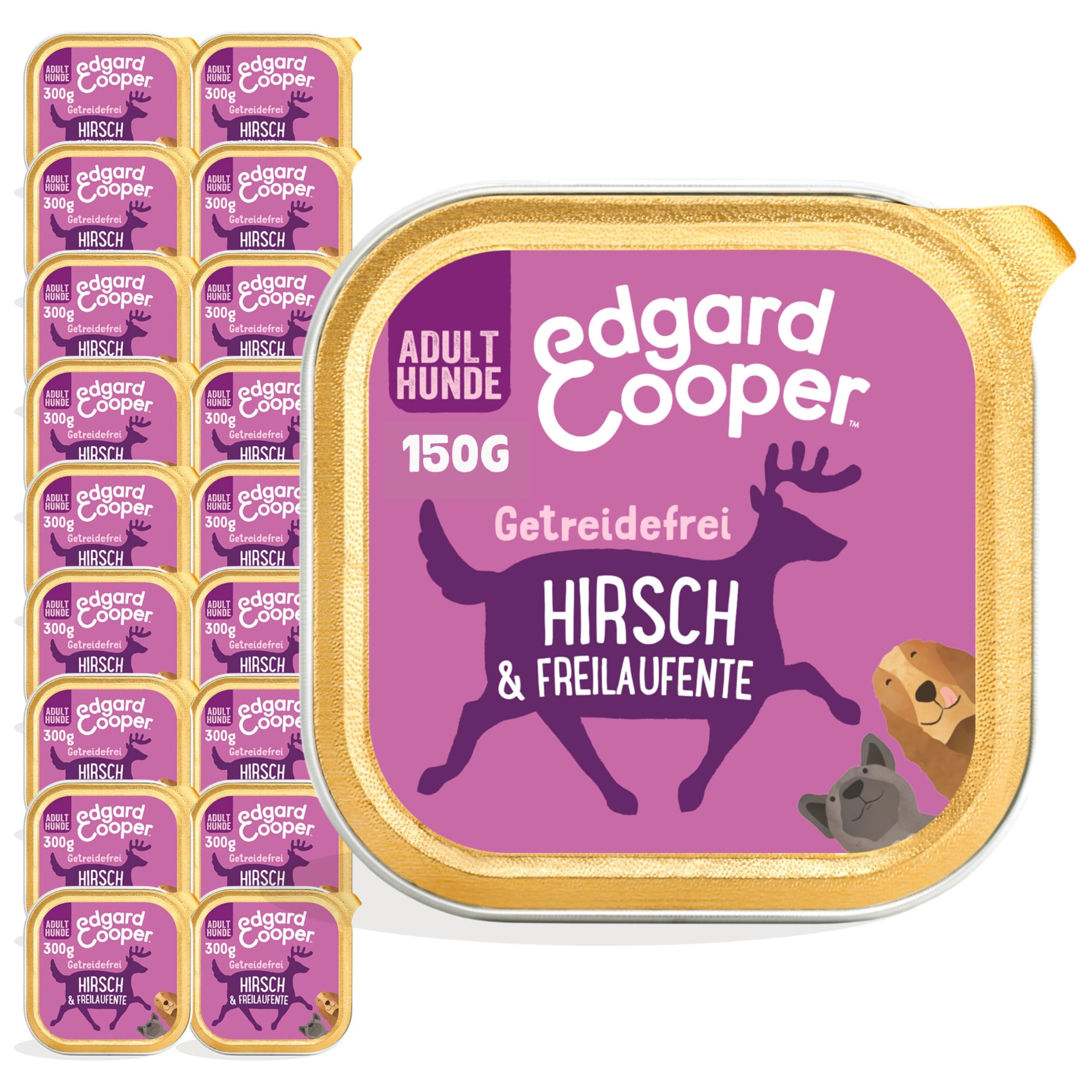 Edgard & Cooper mokra karma dla psów (dzika i kaczka, 150 g x 11), bez zbóż, naturalne składniki i świeże mięso, pełna niezbędnych aminokwasów