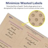 Avery Kraft Brown Square Labels with Sure Feed Technology, 2" x 2", Print to the Edge, Laser/Inkjet Printable Labels, 300 Total (22846) – view 4