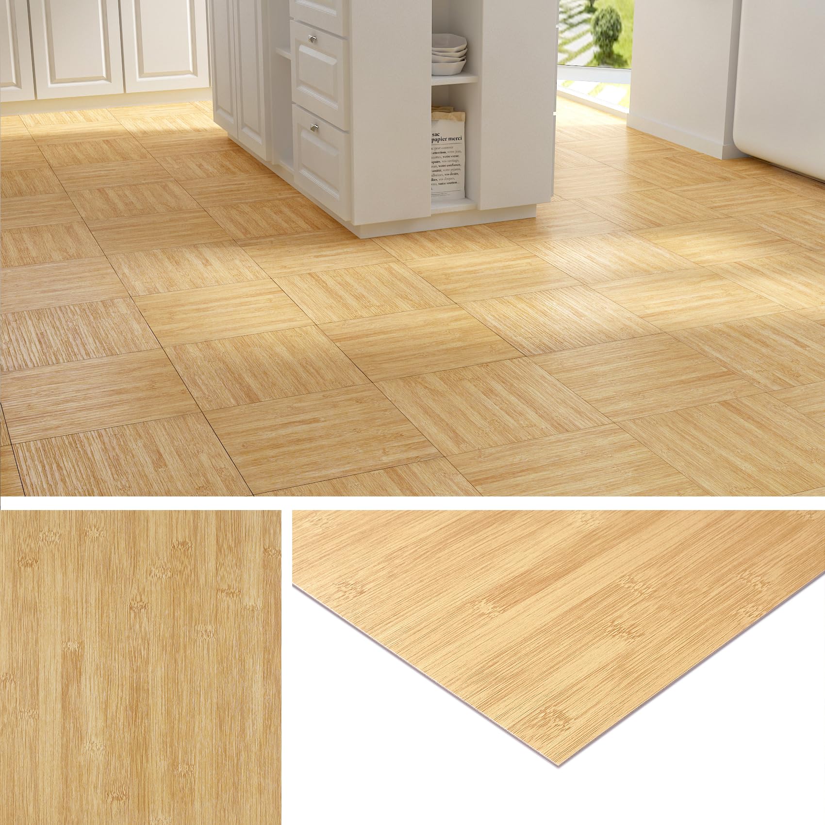 Livelynine Piastrelle Adesive Pavimento Parquet Chiaro 30x30CM Pavimento PVC Adesivo Effetto Legno Pino 32-Piastrelle PVC Adesivo Pavimento Bagno Impermeabile Mattonelle Adesive Pavimento Cucina