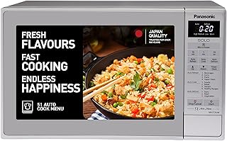 Panasonic 20L Solo Microwave Oven (NN-ST26JMFDG, Silver, 51 Auto Menus)