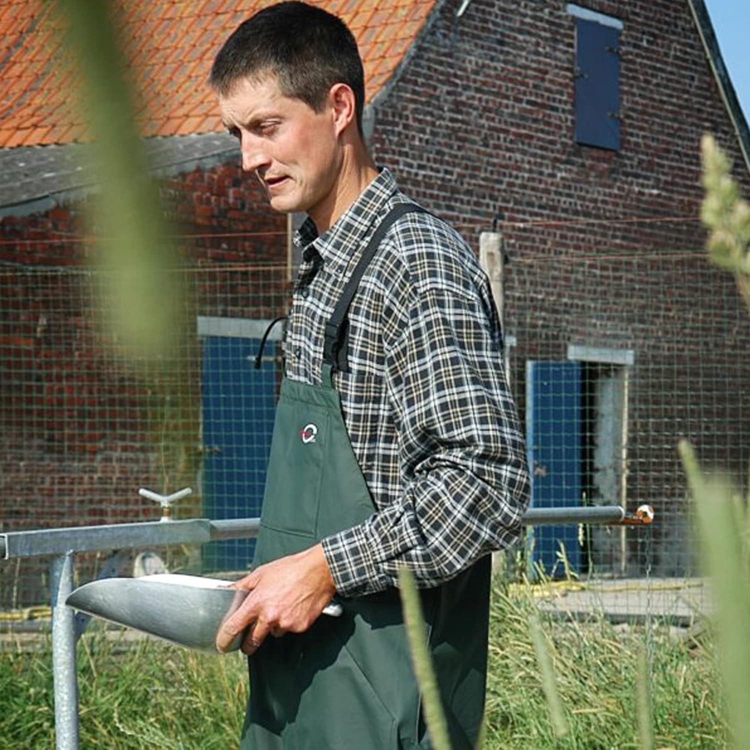 6620A2FE0A41L Bandung Bib and brace trousers, Large, Green Khaki