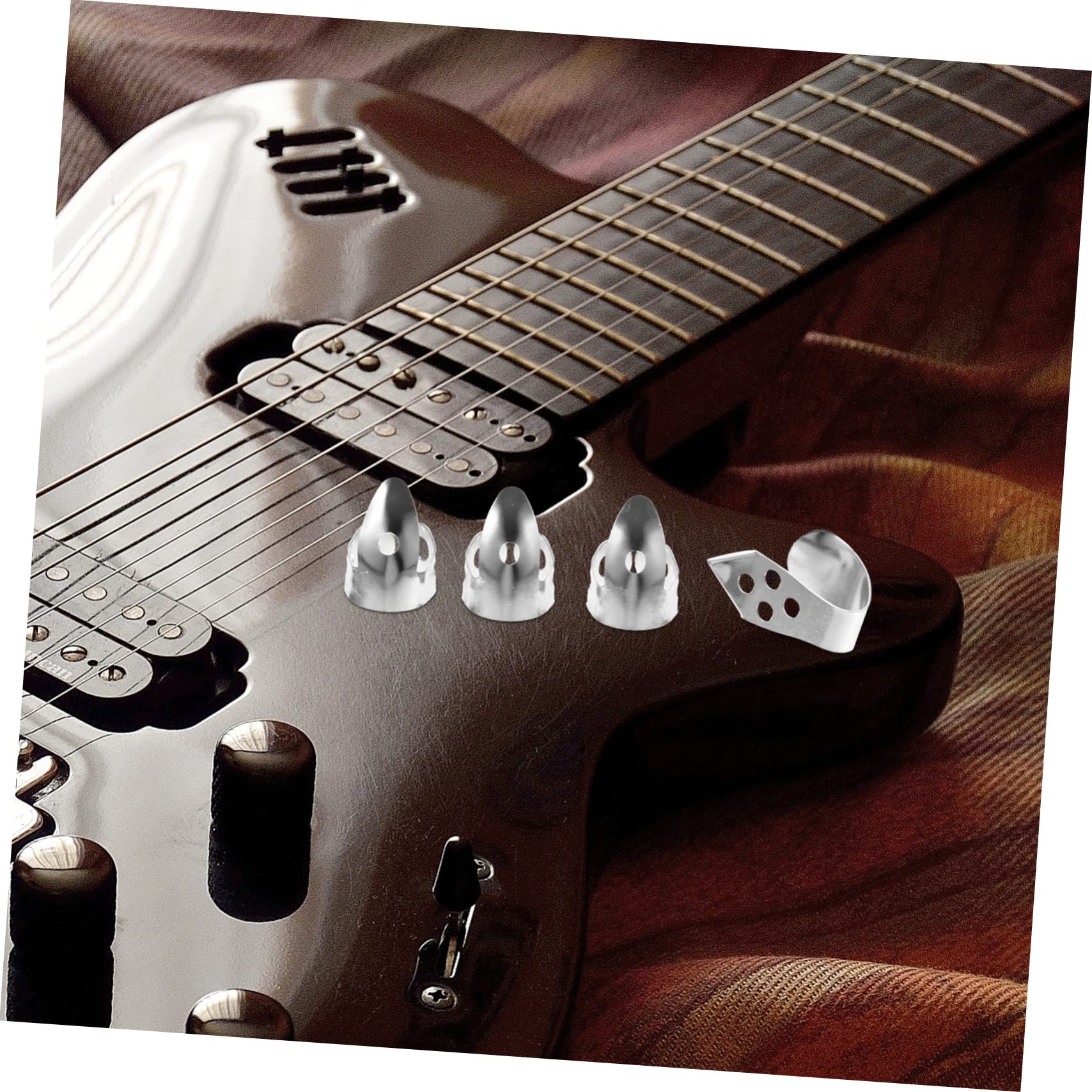 BESTonZON 8 Juegos plumillas de guitarra instrumentos musicales organos musicales púas de guitarra útiles para el pulgar banjo guitarras puas de guitarra electrica púa de guitarra pequeña