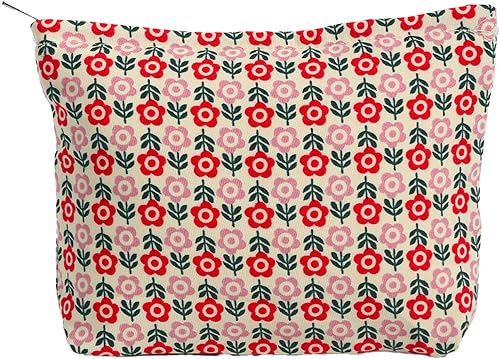 MHDGG Bolsa de maquillaje para mujer, bolsa de cosméticos floral de gran capacidad, bolsas de maquillaje, bolsas de maquillaje para mujer, bolsos de