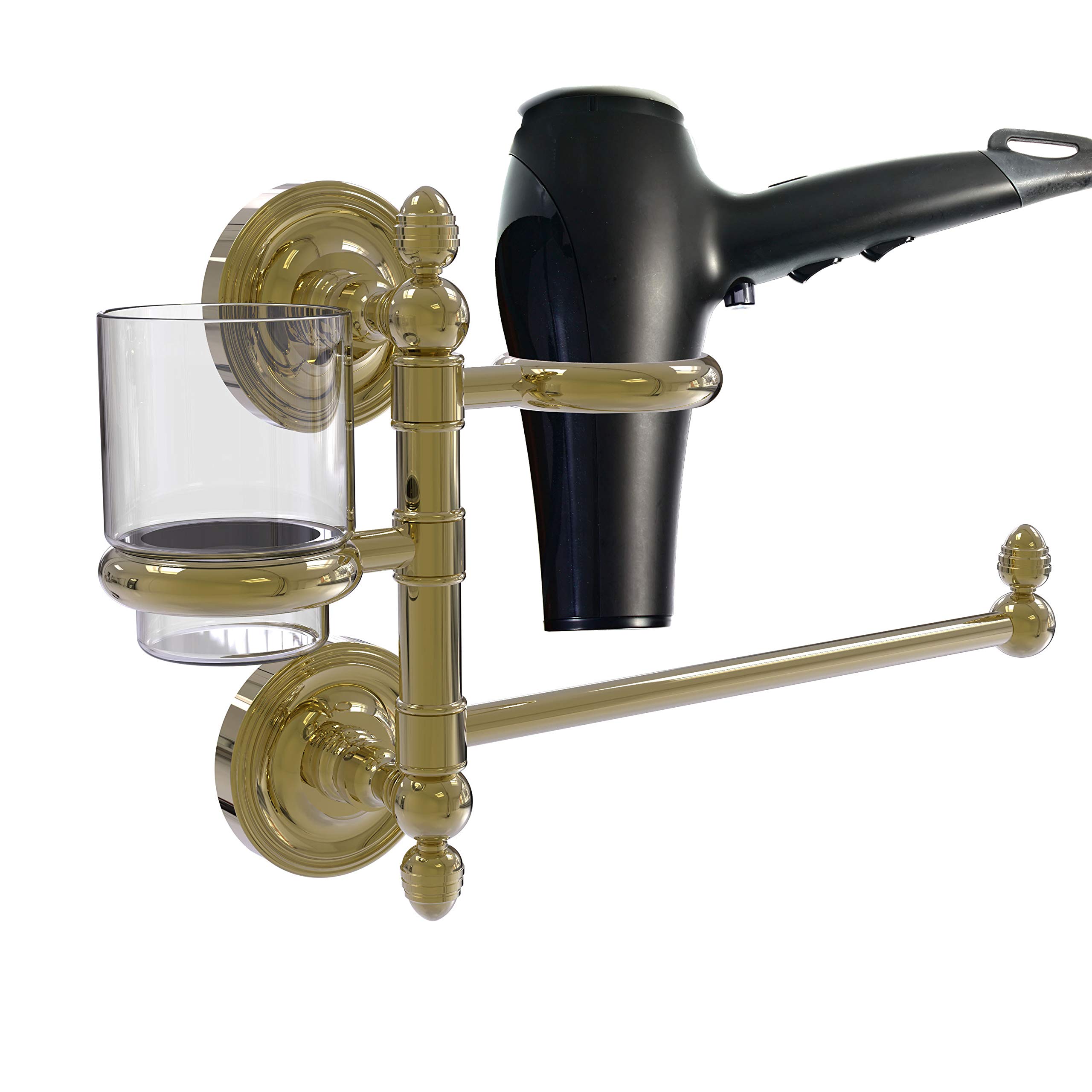 Support sèche-cheveux et lisseur laiton brut PR-GTBD-1 organisateur de salle de bain