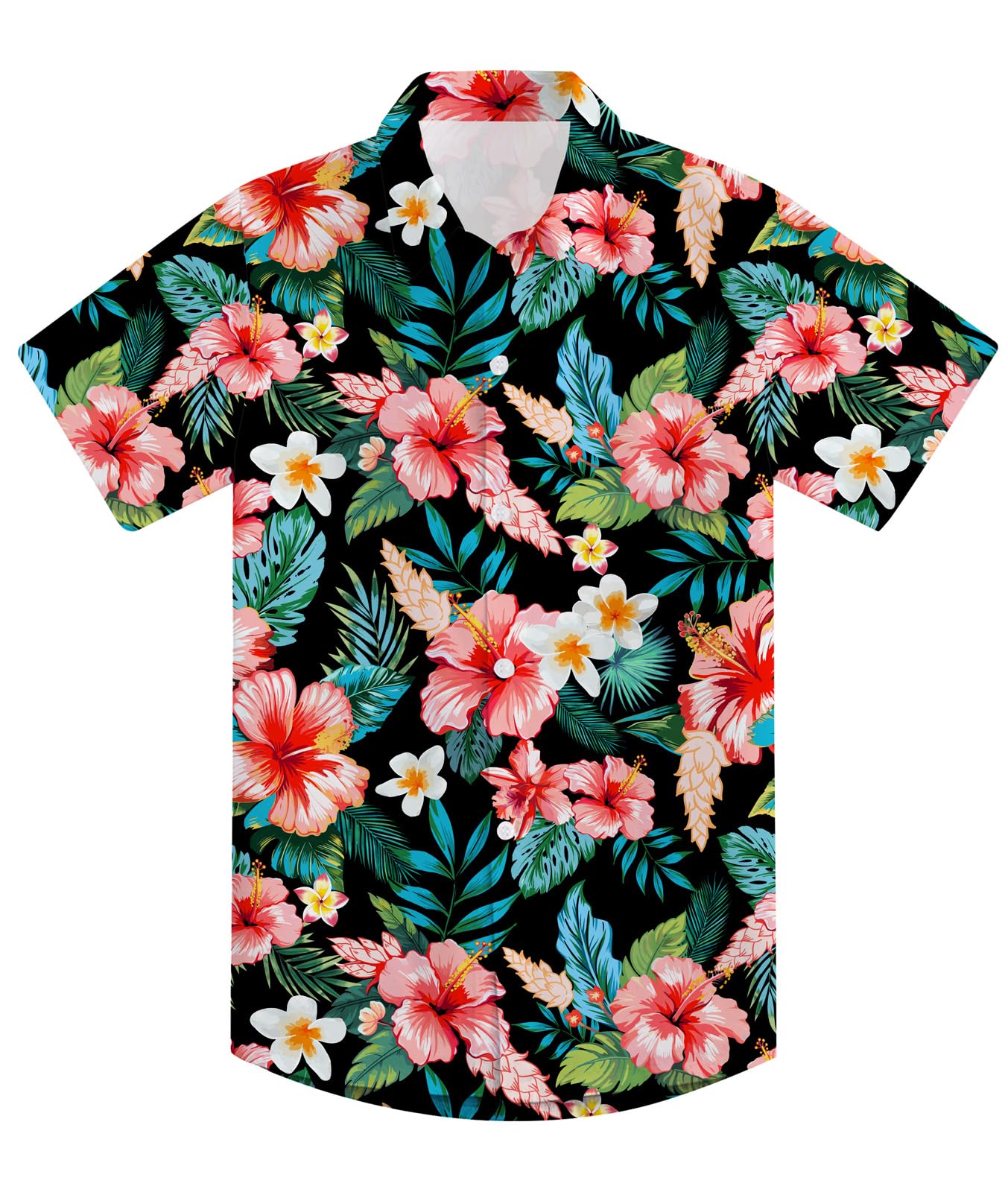 AhegaoLittle & Big Boy's Button Down Hawaiian Shirts Short Sleeve Cool Cartoon Print Dress Tops T-Shirt for Kids 7-14T…