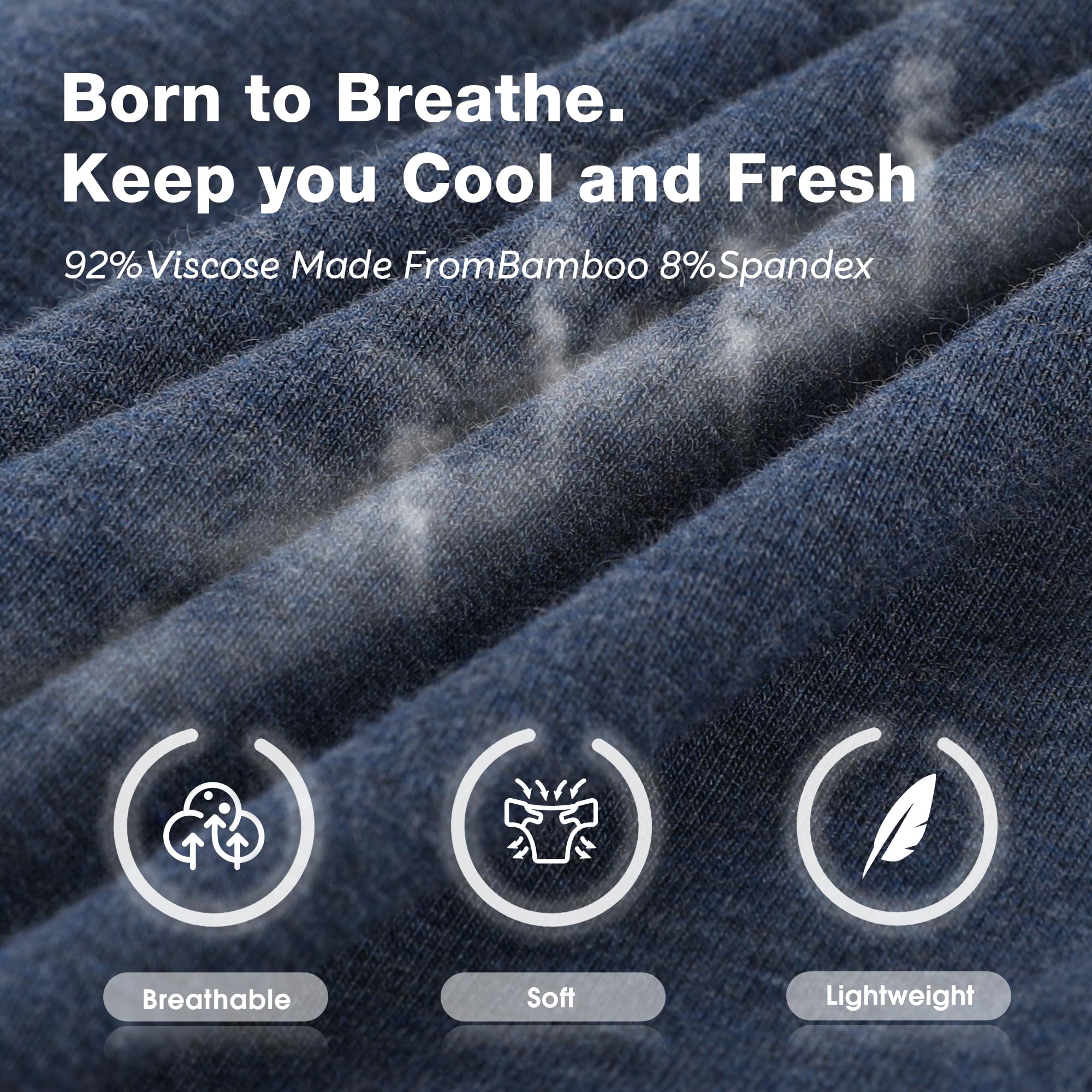 BAMBOO COOL Calzoncillos tipo bóxer para hombre, suaves, transpirables, largos, calzoncillos tipo bóxer para hombre
