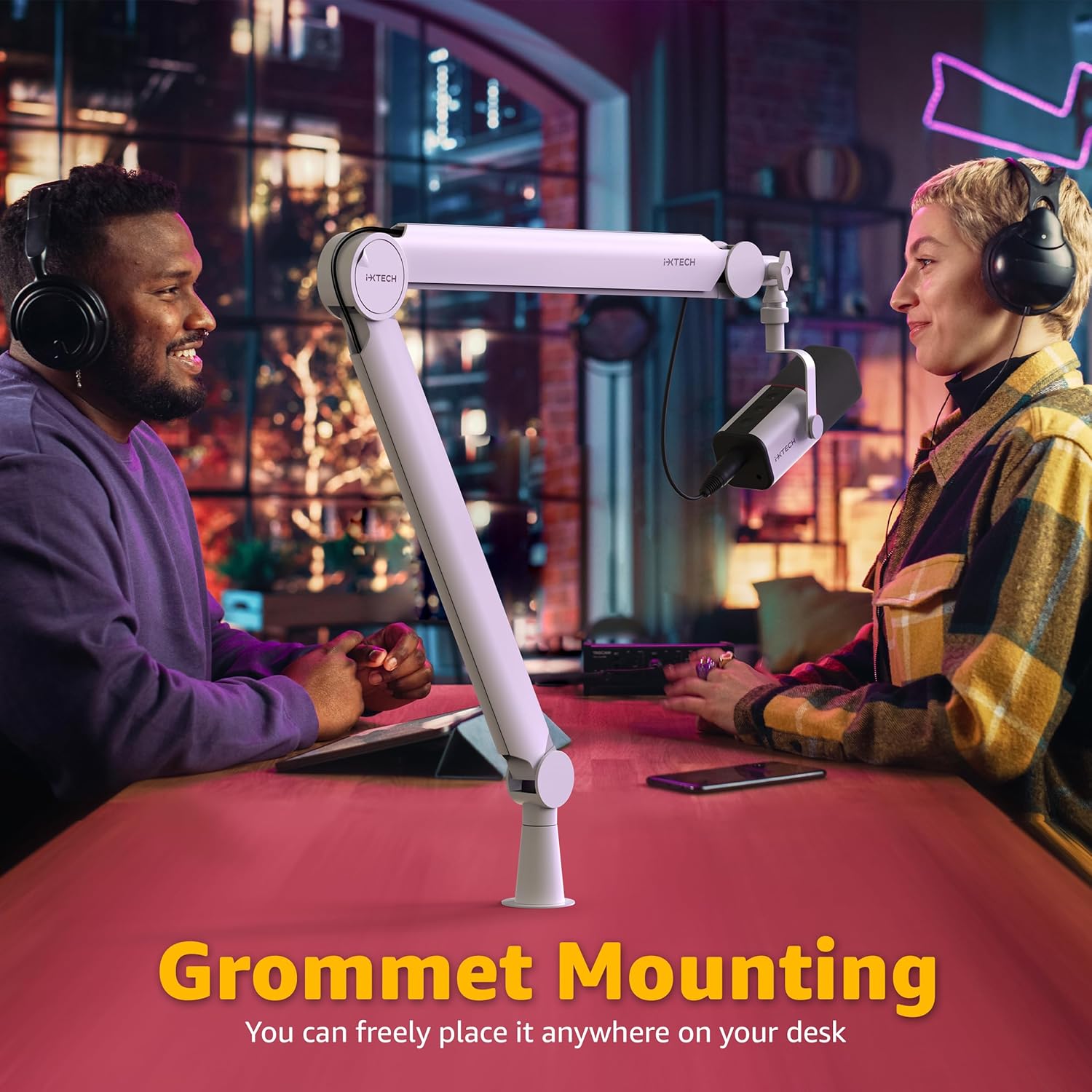 360° Bras Mic Rotatif Avec Support De Bureau Pour Mauritius