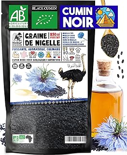 Nabür - 250 gr Graine de Nigelle BIO - Cumin Noir du Fayoûm | Cuisine, Infusion, Pâtisserie | Haba Sawda