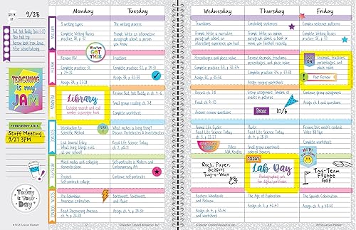 Miniatura 4 de Teacher Created Resources Brights 4Ever Planificador de lecciones (TCR3928)