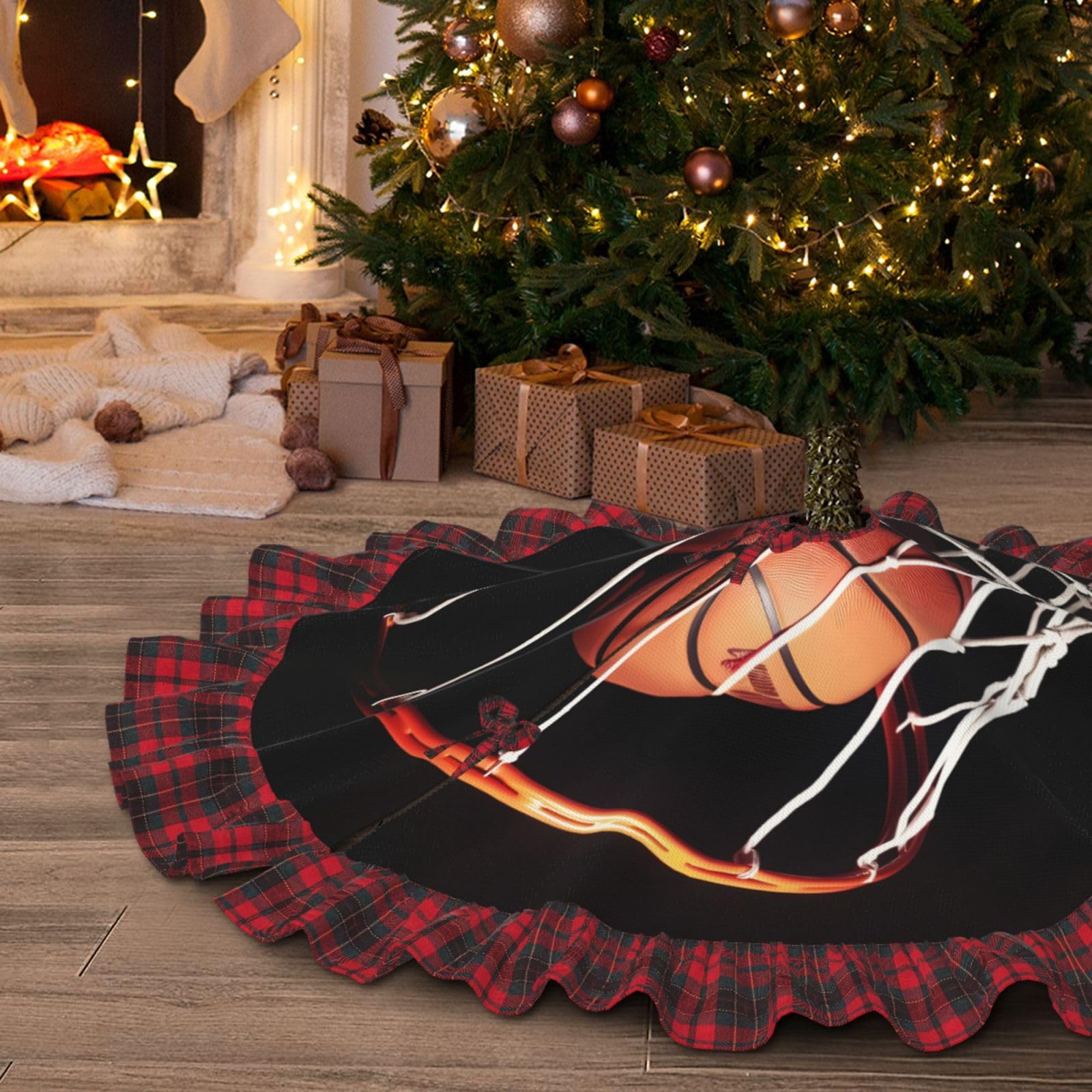 Jupe de sapin de Noël en dentelle pour réchauffer l'ambiance des fêtes en famille