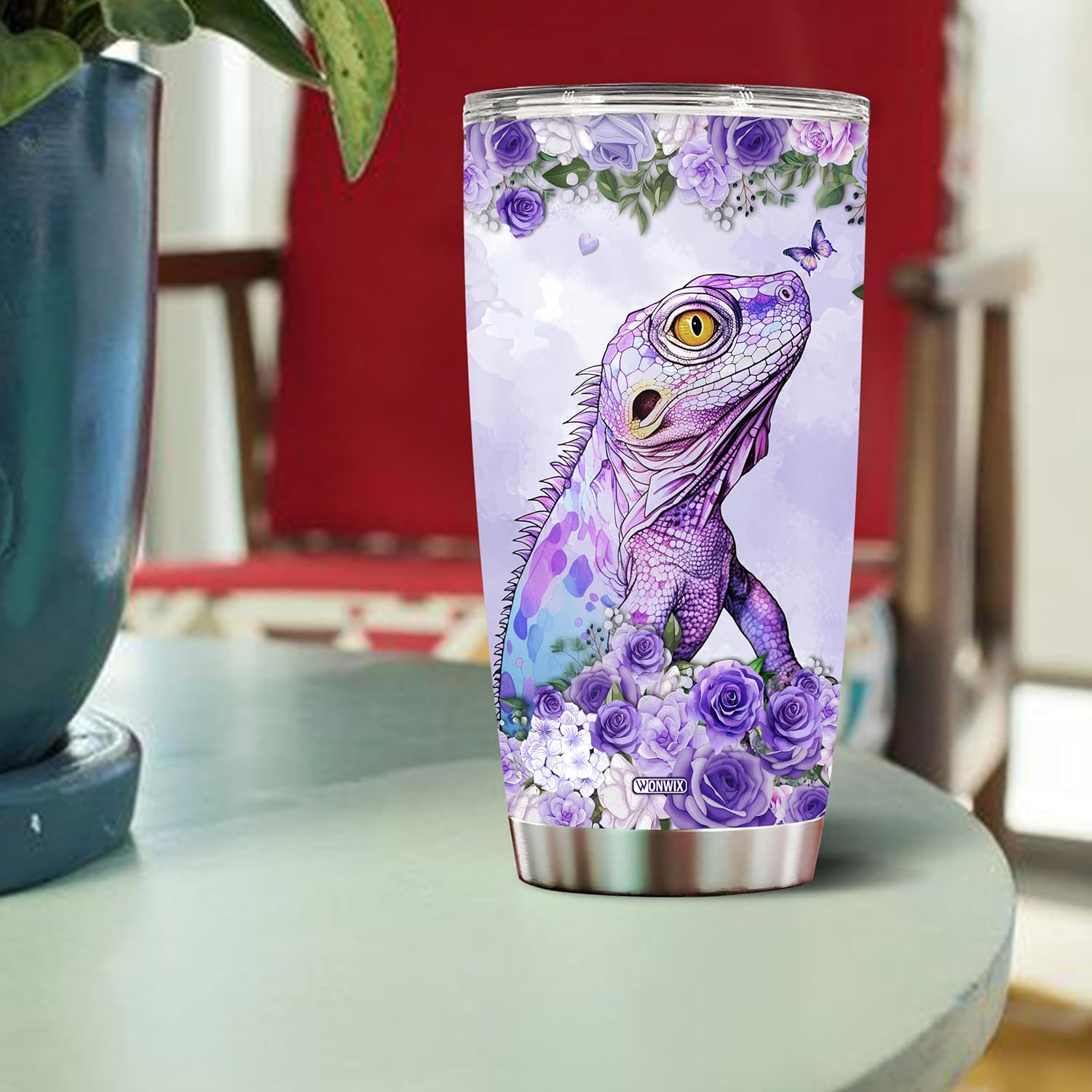 Personalized Lizard Tumbler Gifts for Women Girls 20oz Insulated Stainless Steel Travel Mug Water Bottle With Lid Custom Name Coffee Cup Gift for Sister Daughter - Image 4