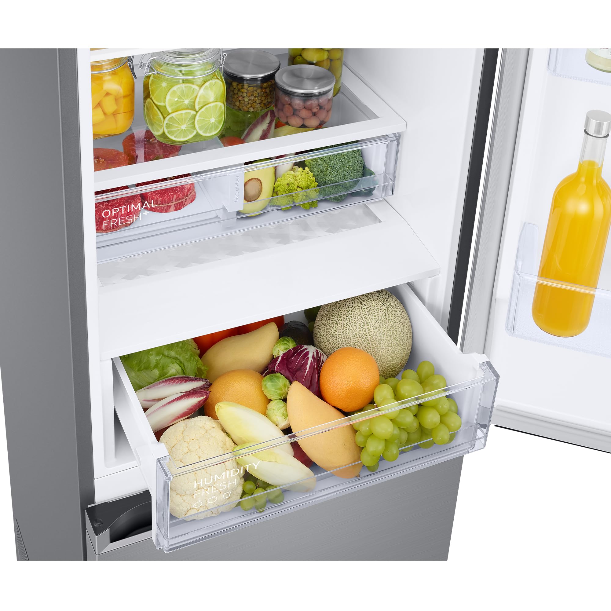 Samsung Frigorífico Combi No Frost 203cm 387L SpaceMax RB38C607AS9/EF | Twin Cooling Plus, Máxima eficiencia energética, SmartThings AI Energy Mode, Cajón Optimal Fresh+, Gran Capacidad