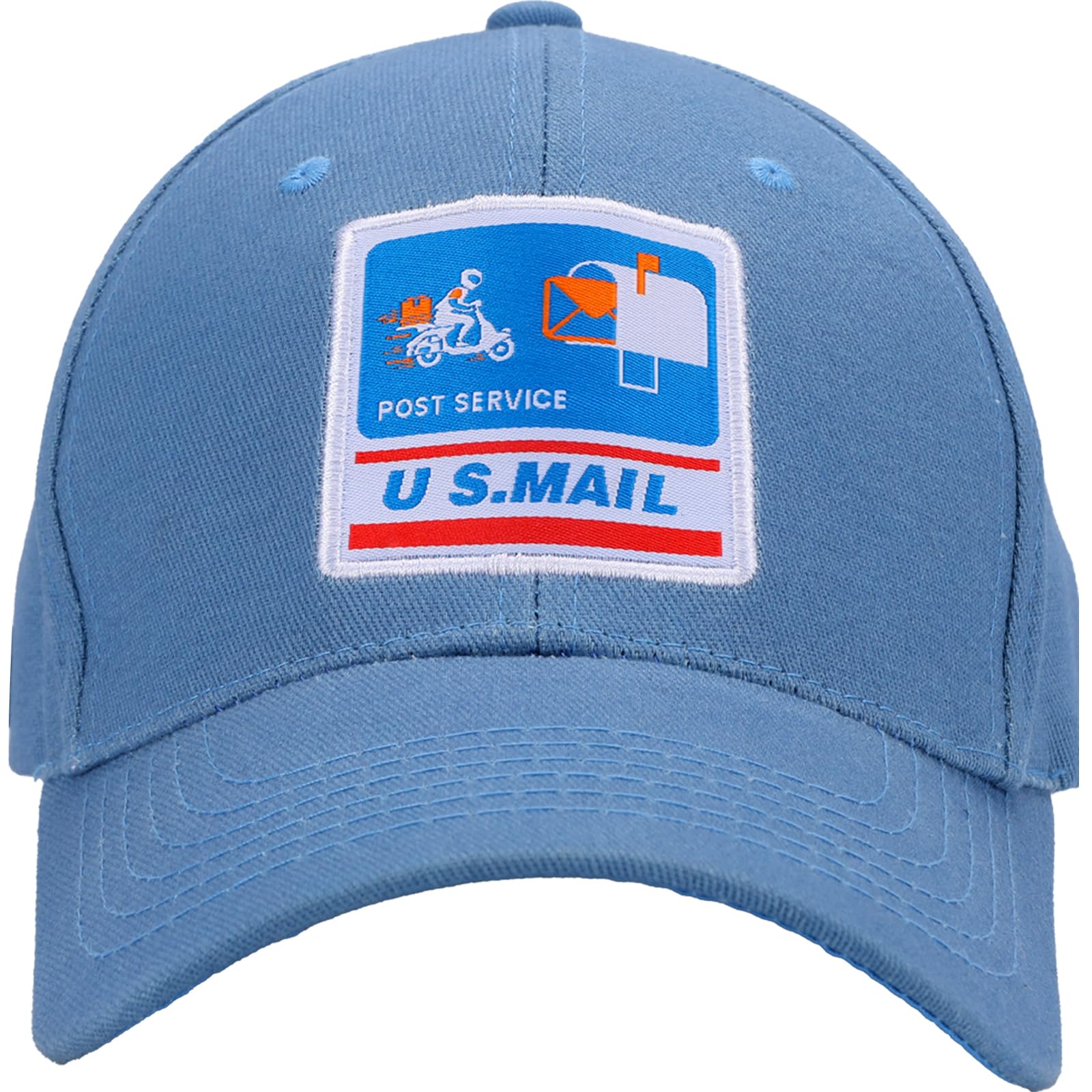 CINKCO Mailman Hat Mr. Postman Costume Blue Baseball Cap Postman Dress Up for Kids