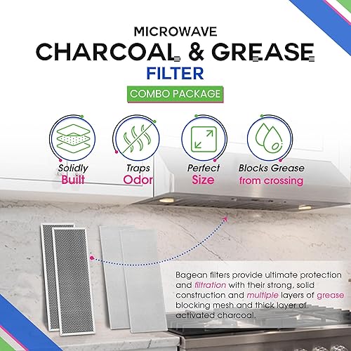Miniatura 8 de Filtro de campana extractora de repuesto para 99010370 de 5.87 x 16.93 pulgadas, filtro de campana de gama Broan flexible, filtro de grasa de