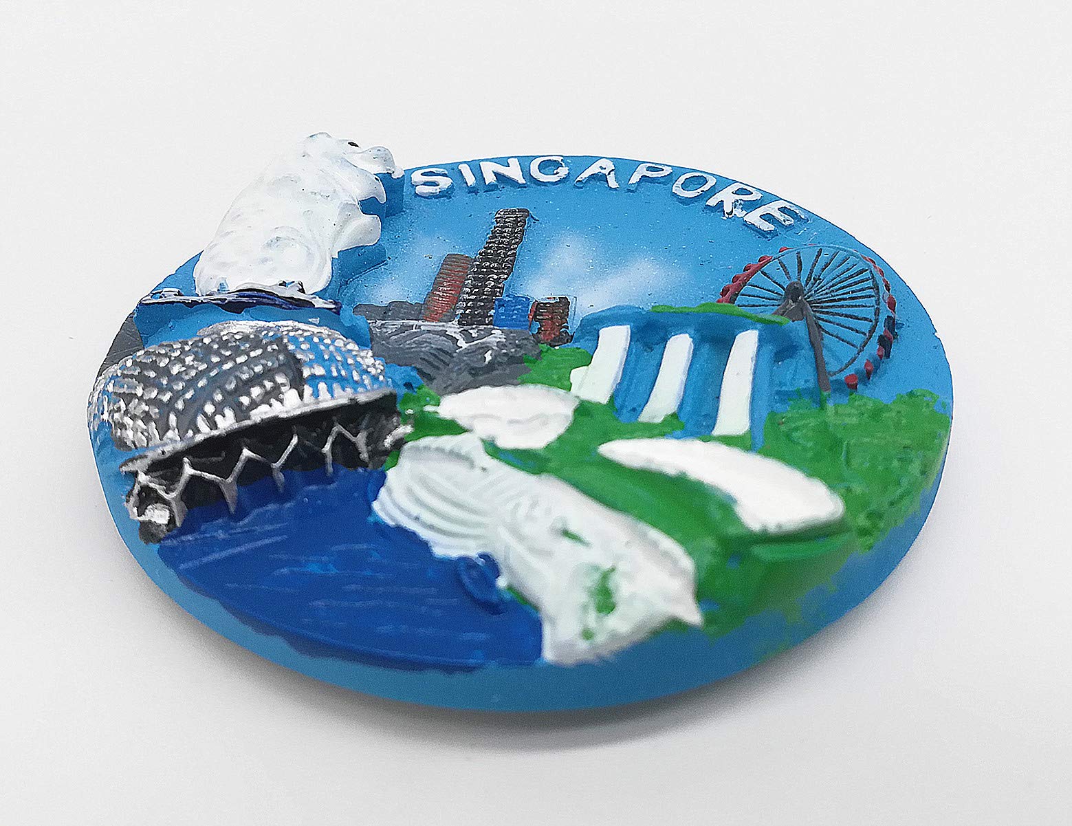 Magnete Frigorifero 3D Singapore - In Metallo, 7.5x6.5 Cm | Souvenir O Decorazione Per Casa - Foto 5