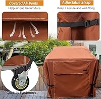 Vista 6 de NettyPro Cubierta de parrilla para parrilla al aire libre de 60 pulgadas, impermeable, resistente, cubierta de barbacoa de gas para exterior Weber
