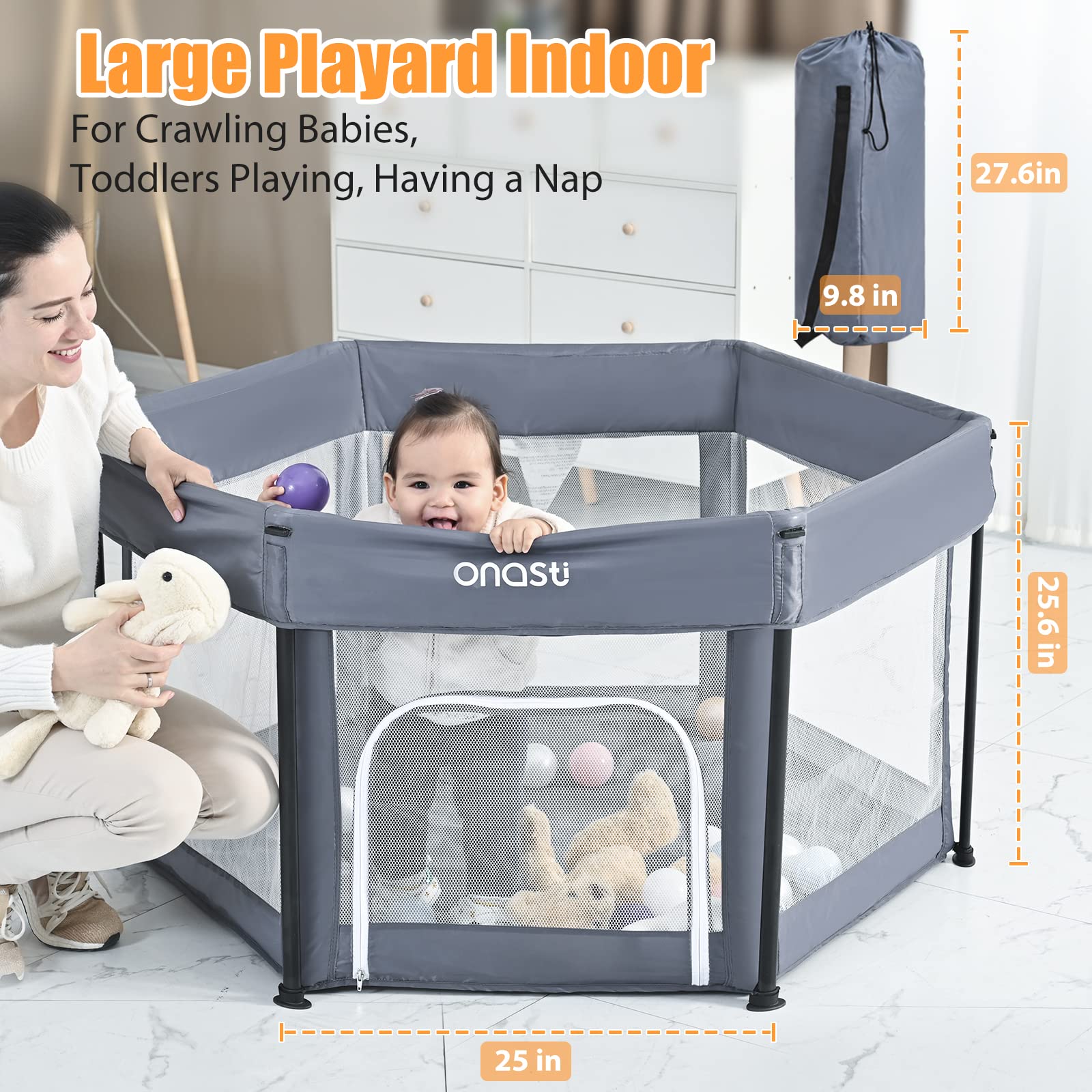 ファーストポート特別価格Dream On Me A and Playpen, and Onyx Playpen Portable Babies