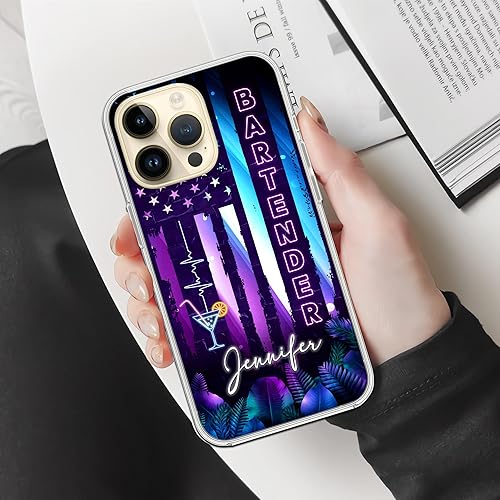 Miniatura 10 de Funda para teléfono con monograma con nombre inicial personalizado, escritura a mano, compatible con iPhone 15 14 13 12 11 X XS XR 8 7 Mini Pro Max
