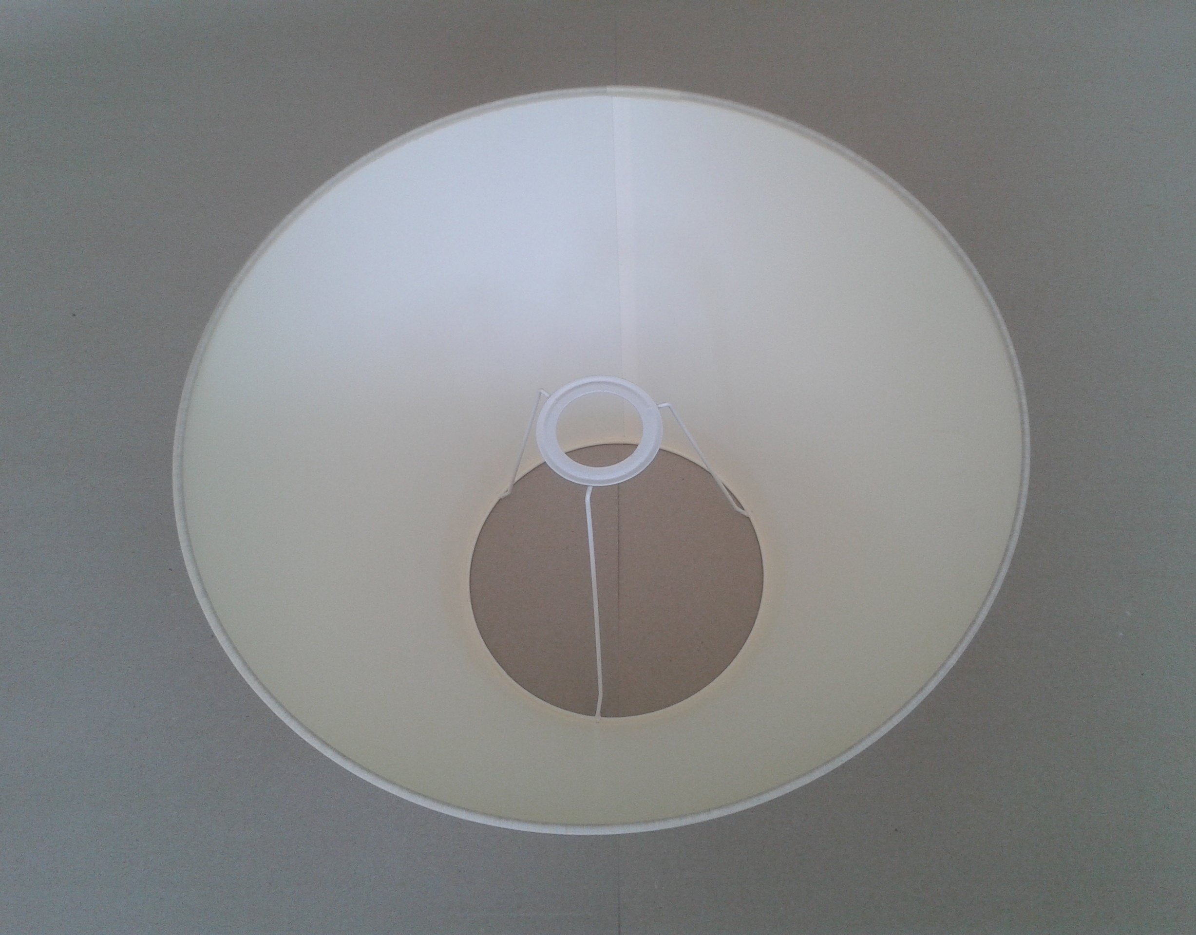 Runder Lampenschirm Aus Chintz – Creme, Ø20/15 Cm, Für E27 Fassung