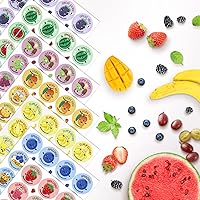 Vista 4 de Calcomanías para rascar y oler – 864 piezas, 12 aromas diferentes, 36 hojas – Calcomanías de recompensa para niños, profesores, padres