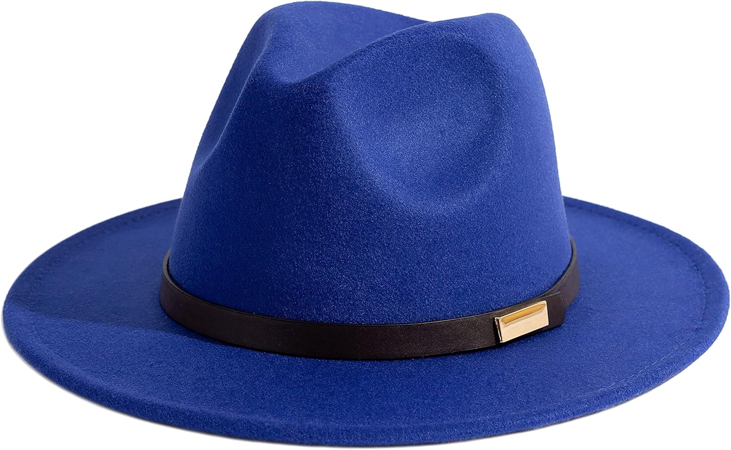 Gossifan Fedora Hats for Men Wide Brim Panama Hat with Classic Belt