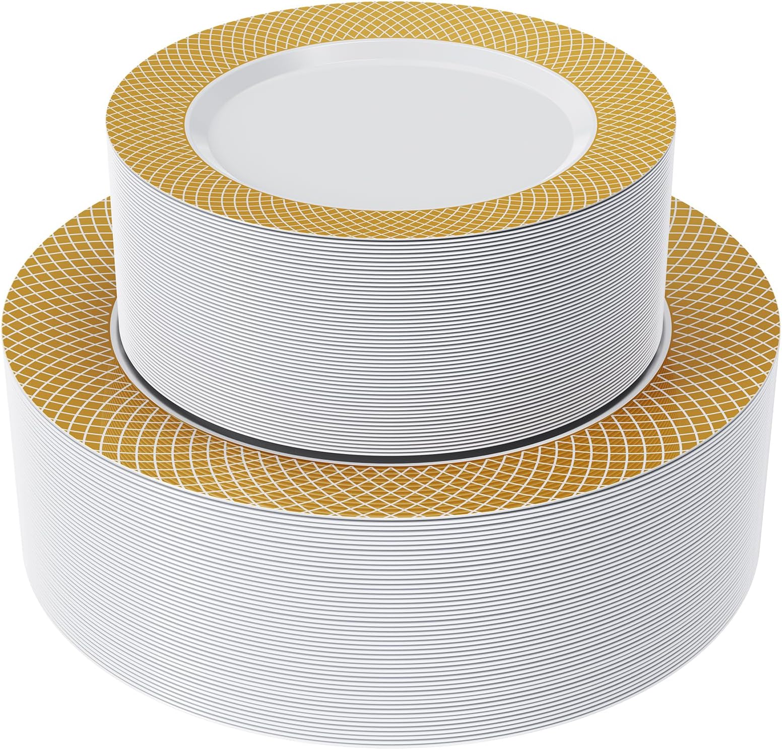 Gold Grid Rim Plates