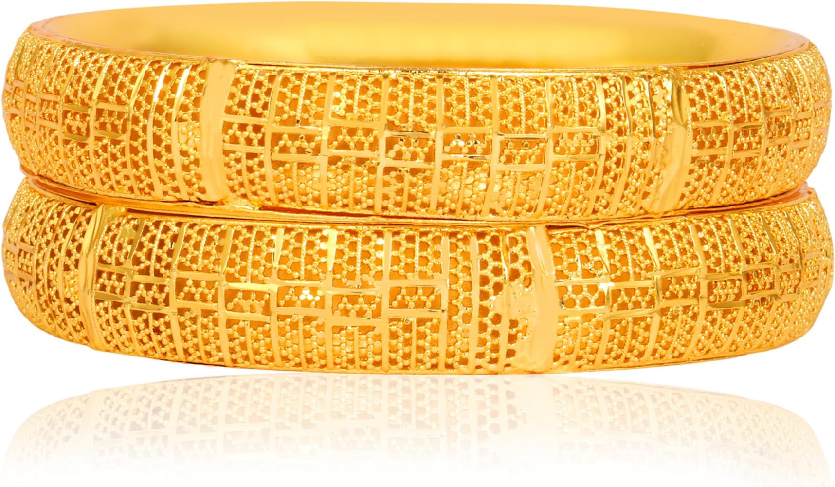 JD'Z COLLECTIONIndian Gold Plated Bangle Bracelets For Women/Girls Traditional Wedding Designer Thick Trendy Jewelry