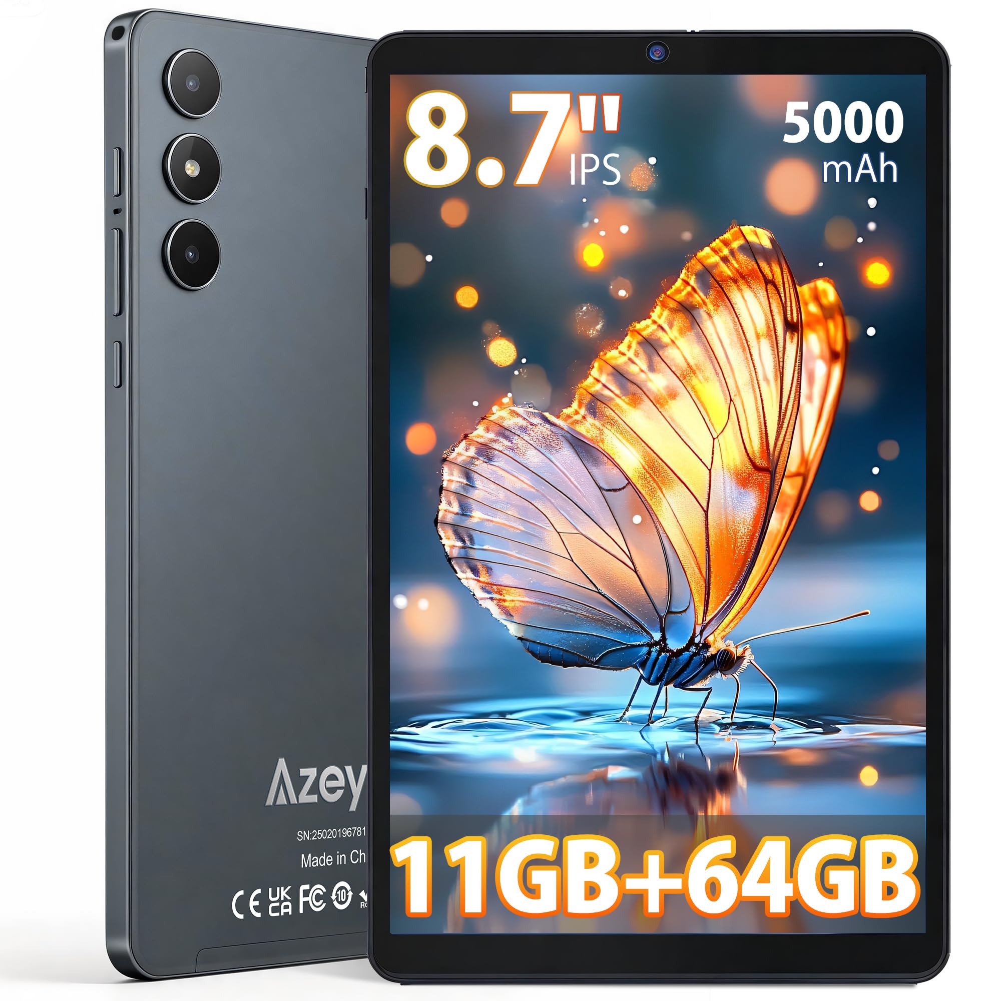 Amazon.co.jp: Azeyou【タブレット 8.7インチ】11GB+64GB+2TB拡張、2.0