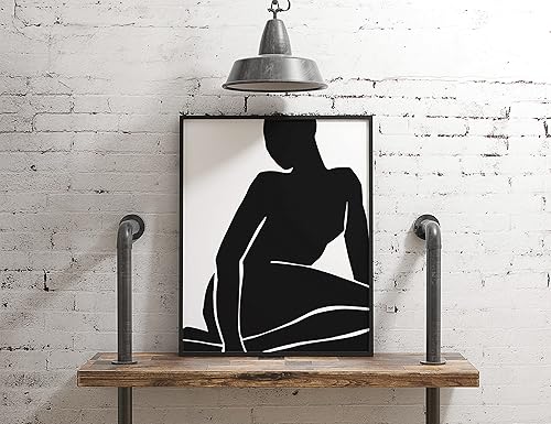 Miniatura 2 de Sage Light Design Co Arte de pared abstracto de mediados de siglo en blanco y negro | Impresión moderna sin marco de 11 x 14 | Decoración