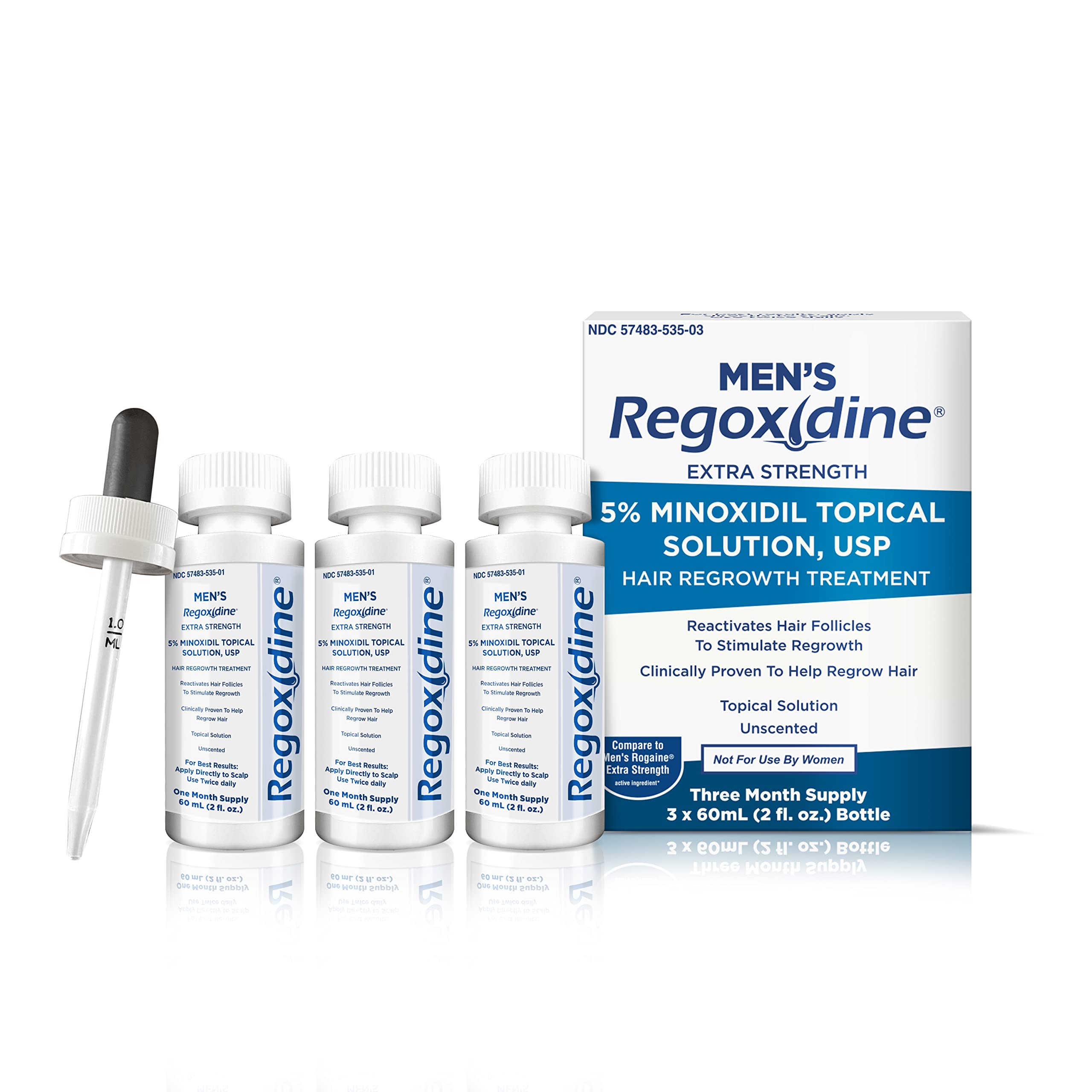 Buy Regoxidine Men's 5 Minoxidil Topical Solution (3Month Supply