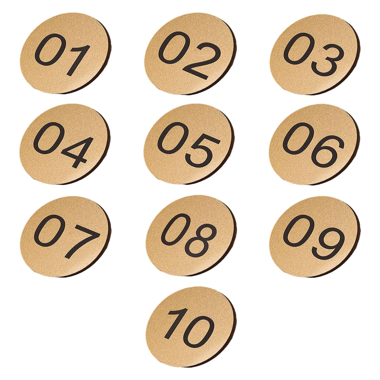 targhette portachiavi Cartello Numerato In Acrilico Satinato Oro, Numero 1-10 1-30 1-50 1-80 1-100 Etichette Numeriche Per Armadietti, Targhetta Digitale(1-100 D 8 CM)