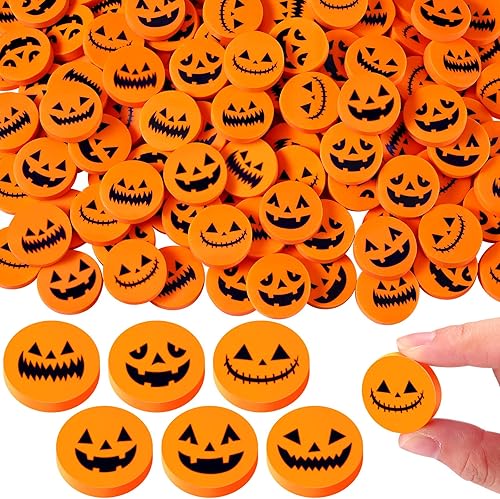 Borrador de calabaza de Halloween, mini borradores de calabaza, borradores pequeños, borradores para niños, suministros de Halloween, recuerdos de