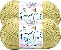 Vista 44 de Lion Brand Yarn 550-150 Hilo Pound of Love, Gris Oxford