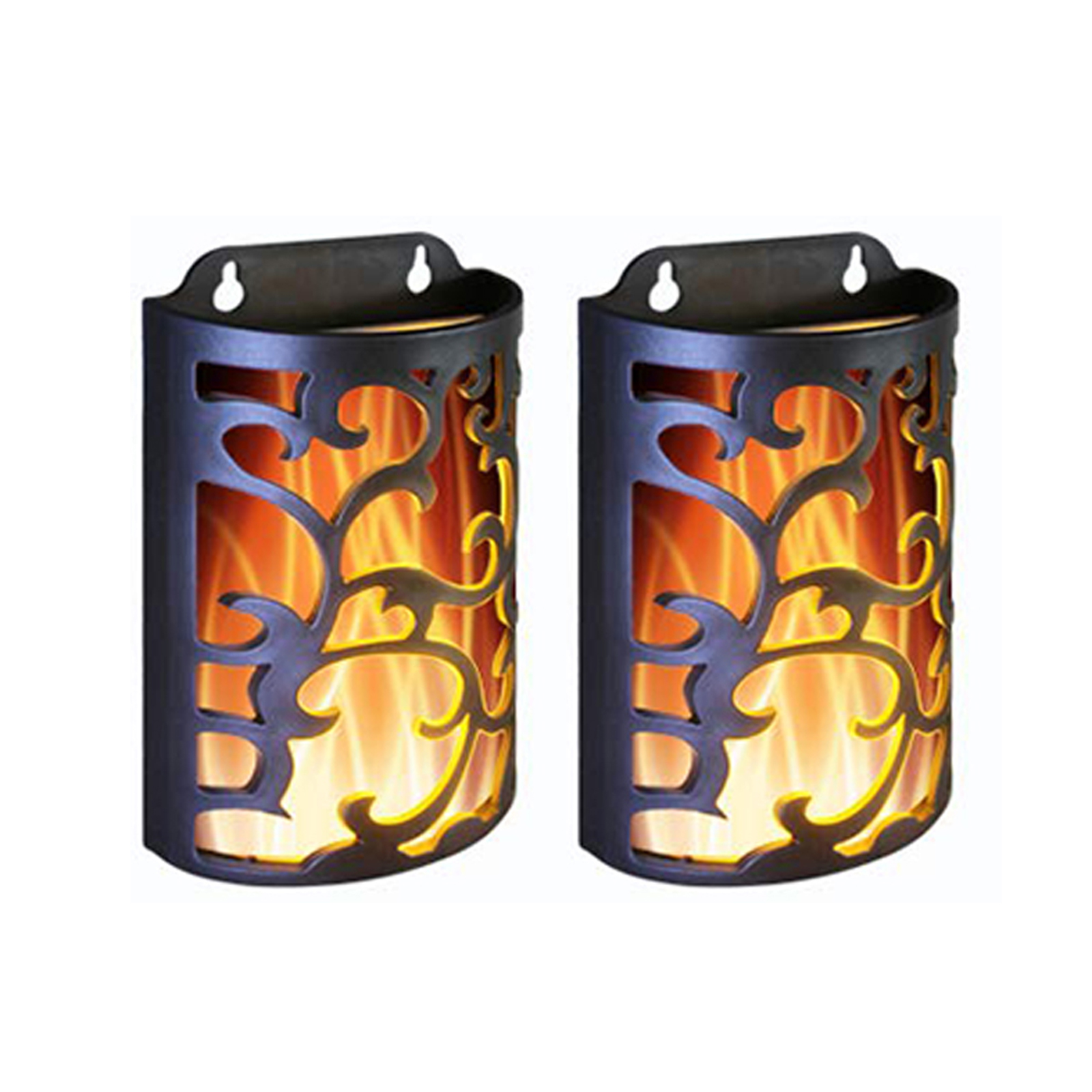 Image of Decorative Lanterns with Timer, Candle Light Flameless Candles Indoor /Outdoor Wall Sconces,Flickering Flames Wall Light for Hallway, Bathroom,Use 3AA Battery(NOT Included),3 Pack