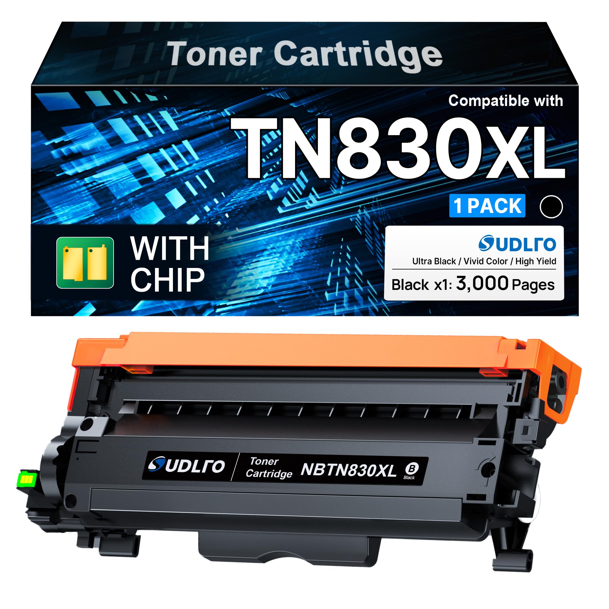 SUDLTO TN830XL TN830 Toner Cartridges Replacement Compatible for