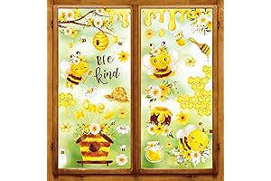 90Pcs Bee Window Clings: Window Decor for Home, Shop, and Party